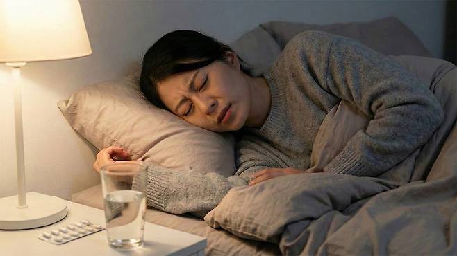 통증으로 인한 수면 부족은 회복 속도를 더디게 한다|출처: Gemini 생성