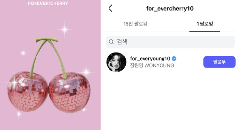‘포에버 체리’ 인스타그램 캡처.