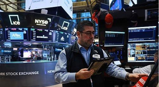 뉴욕증권거래소의 트레이더. (AFP=연합뉴스)