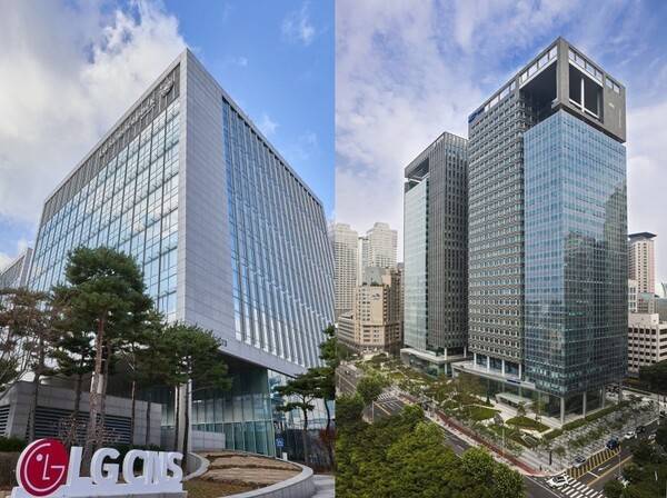 LG CNS 본사(왼쪽 사진), 삼성SDS 타워 전경 / 각사