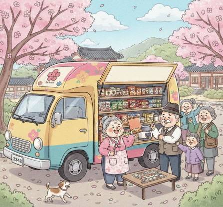 BGF리테일이 시니어가 운영하는 ‘CU이음가게’를 기반으로 식품 사막화 지역을 찾아가는 ‘이동형 편의점’ 사업을 시작했다. 노년층에게 일자리를 제공하고, 생필품 접근이 어려운 주민에게 생활 편의를 전하는 공익 모델로, 기업·지자체·시니어가 함께 지역 문제를 해결하는 새로운 유통 실험이다. AI생성