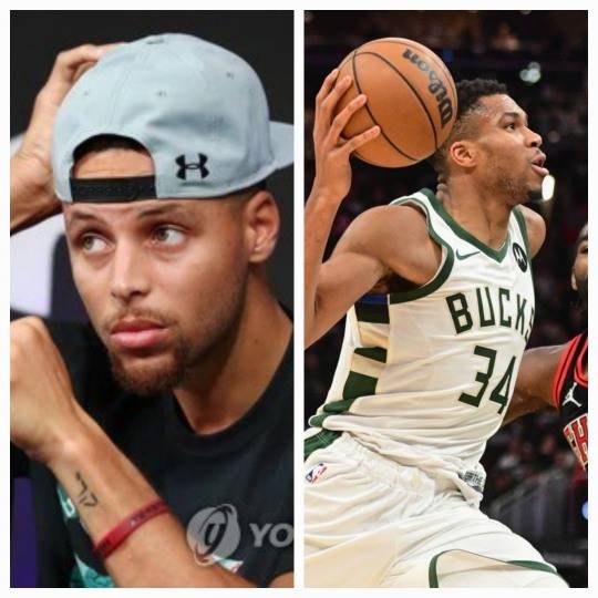 스테픈 커리(왼쪽)와 야니스 아데토쿤보