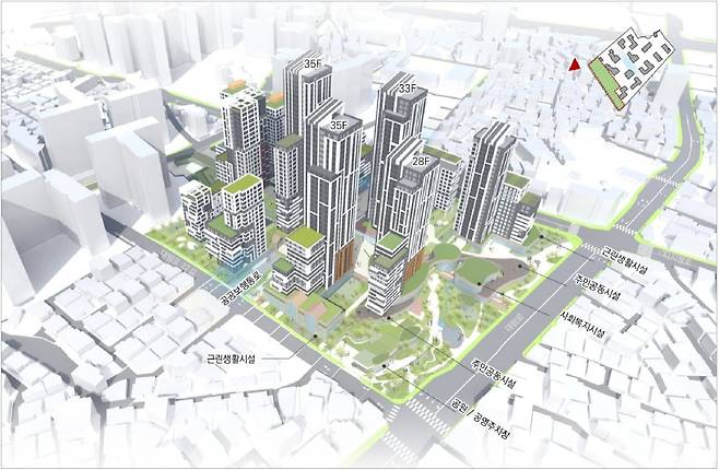 대림1구역 재개발 조감도. 영등포구 제공