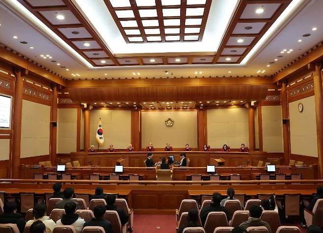 서울 종로구 헌법재판소 심판정. 연합뉴스