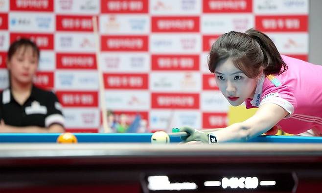 공을 응시하는 정수빈. ⓒ PBA