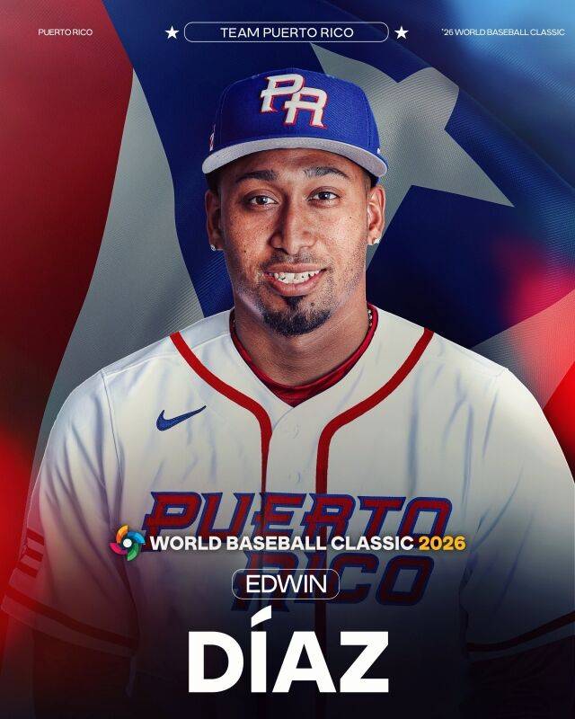 에드윈 디아즈가 2026 WBC 푸에르토리코 대표팀으로 뛴다./MLB SNS