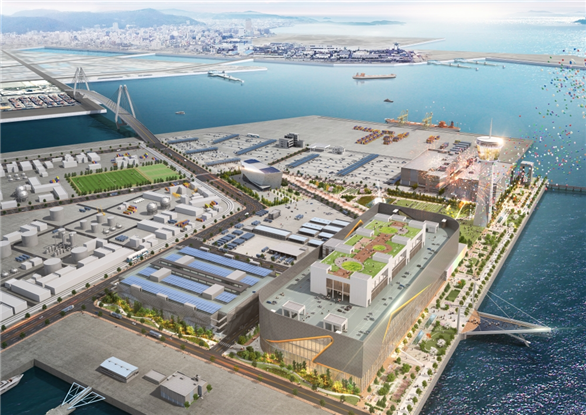 인천항 남항 배후부지에 추진되던 스마트 오토밸리 조감도. <인천시 제공>