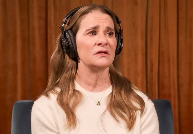 빌 게이츠 마이크로스프트(MS) 창업자의 전 배우자인 멀린다 게이츠가 3일 미 공영방송 NPR과 인터뷰를 하고 있다. /NPR