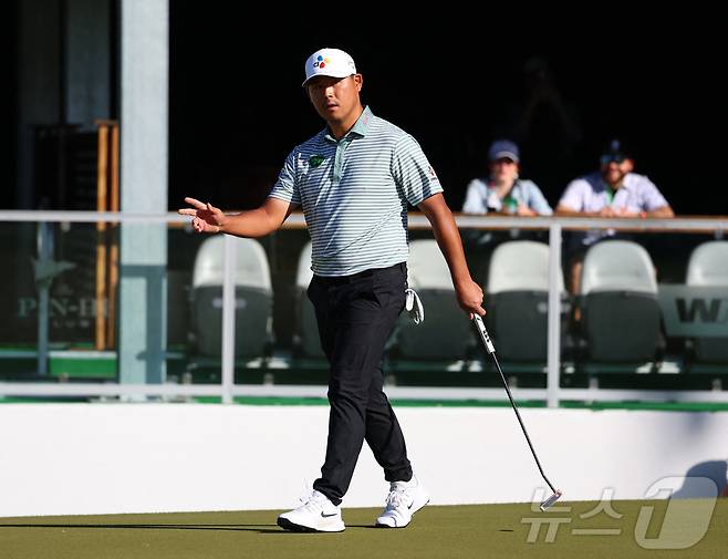 김시우가 7일(한국시간) 열린 PGA 투어 WM 피닉스오픈 2라운드에서 공동 5위로 도약했다. ⓒ 로이터=뉴스1