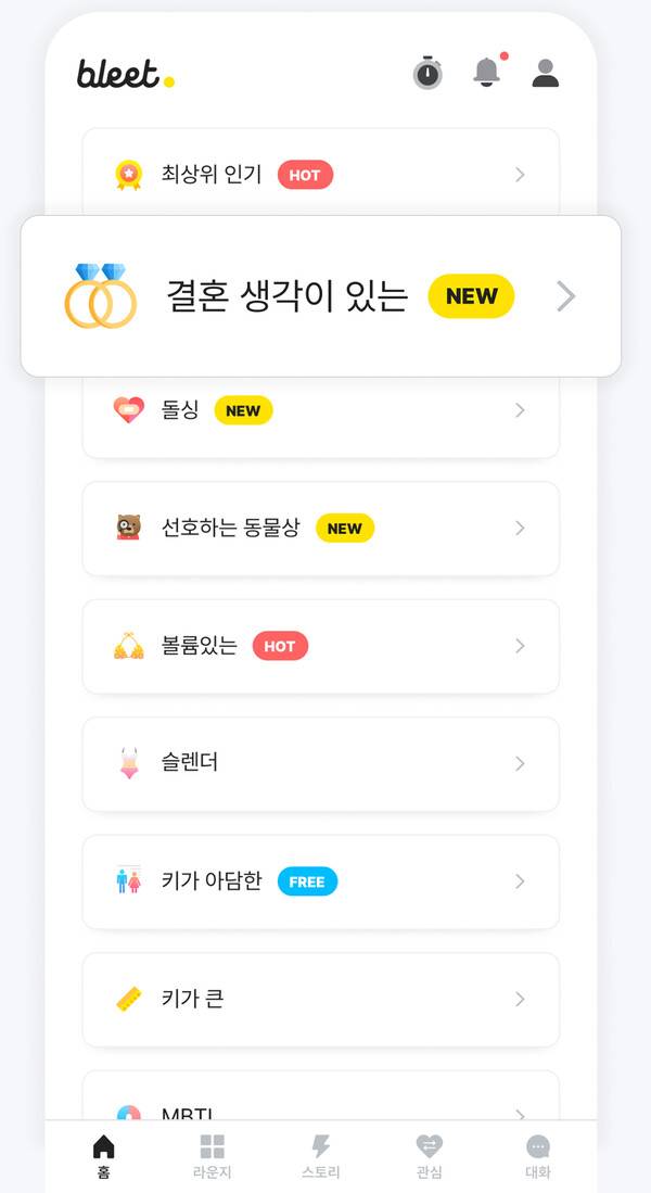 블릿 타게팅 옵션. 블릿 제공