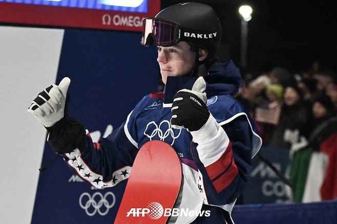 2026 밀라노·코르티나담페초 스노보드 남자 빅에어 4위 미국 올리버 마틴. /AFPBBNews=뉴스1