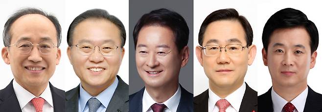 ▲ 왼쪽부터 추경호, 윤재옥, 최은석, 주호영, 유영하 의원.