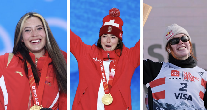 구아이링(중국), 마틸드 그레모드(스위스), 크리스티 무어(영국)