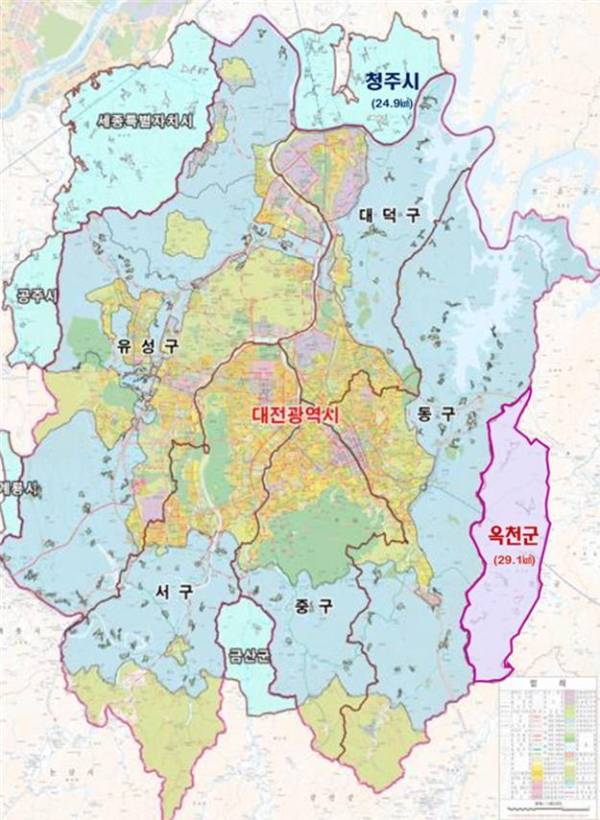 옥천군 개발제한구역. /충북도 제공