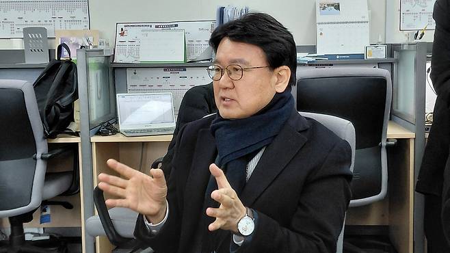 황운하 조국혁신당 국회의원은 12일 선거 연대는 예정된 수순이라며 "범여권 세종시장선거 단일 후보는 제가 될 것"이라고 말했다. 곽우석 기자