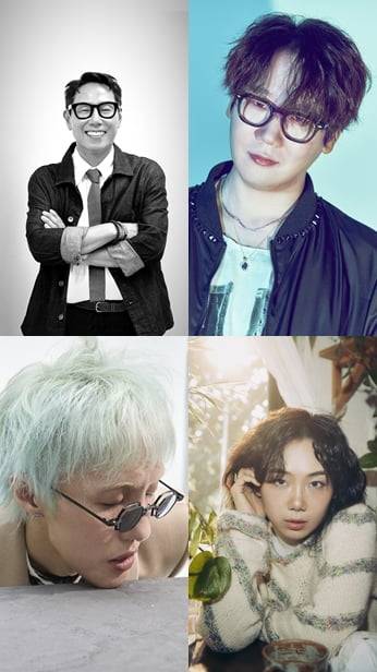 윤종신, 넬 김종완, 자이언티, 안신애 /사진=각 소속사 제공