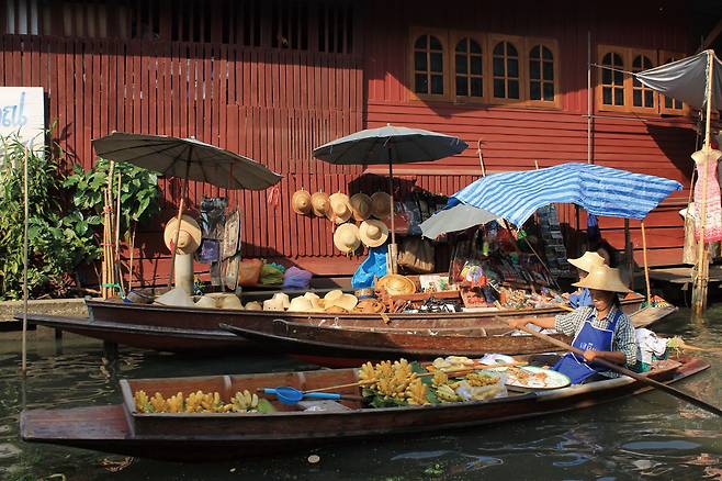 담는사두악 수상시장(하나투어)