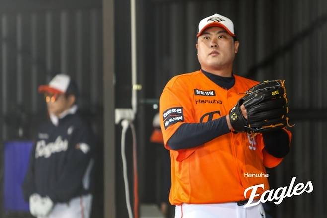 한화 류현진이 2026 호주 스프링캠프에서 불펜피칭을 하고 있다. 사진 | 한화 이글스