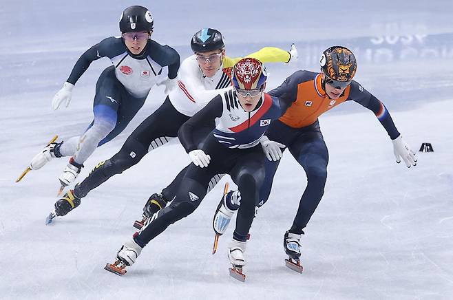 쇼트트랙 남자 계주 대표팀, 결승 진출/ 사진=연합뉴스