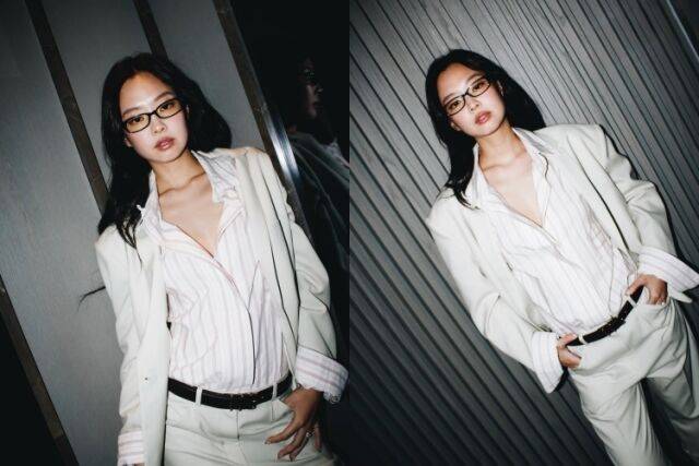 그룹 블랙핑크 멤버 제니가 화보 비하인드 컷을 공개했다. / 제니 소셜미디어