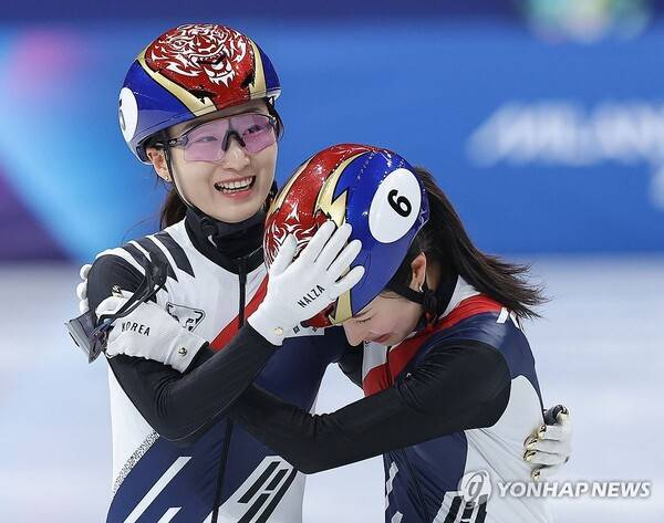 최민정(왼쪽), 김길리. ⓒ연합뉴스