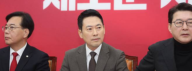 1월 29일 국민의힘 최고위원회의에 장동혁 대표(가운데)와 지도부가 참석했다. 이날 국민의힘 지도부는 한동훈 전 대표의 제명을 결정했다. 동아DB