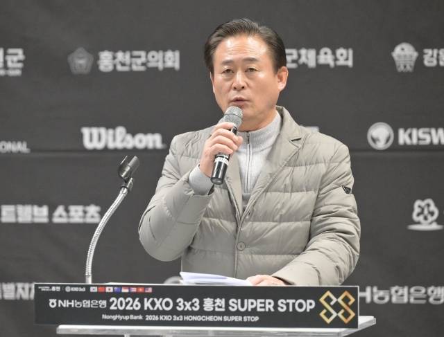 신영재 홍천군수는 “이번 국제대회는 여러 나라의 선수들이 자발적으로 참여한 것으로 알고 있다. 홍천군 역시 3x3에 대한 신뢰감이 쌓였고 친밀감도 높아졌다”고 이야기했다. 사진=KXO 제공