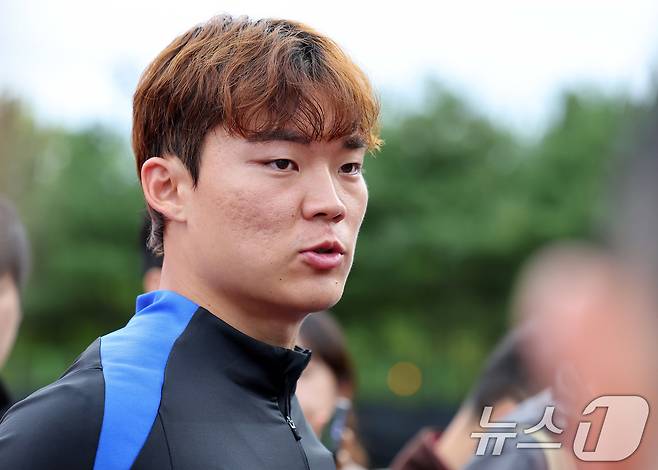 대한민국 남자 축구 국가대표팀 오현규. ⓒ 뉴스1 박지혜 기자