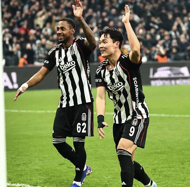 베식타시 이적 후 3경기 연속골을 기록한 오현규. 사진=오현규 SNS