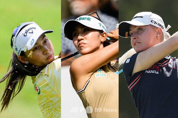 2026년 미국여자프로골프(LPGA) 투어 '아시안 스윙' HSBC 위민스 월드챔피언십에 출전하는 지노 티띠꾼, 리디아 고, 찰리 헐. 사진제공=ⓒAFPBBNews = News1 (사진을 무단으로 사용하지 마십시오.)