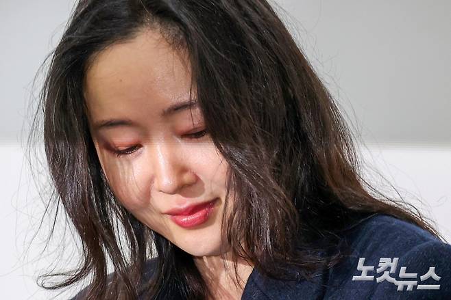 민희진 대표는 이날 질의응답 없이 기자회견문만 읽고 퇴장했다. 박종민 기자