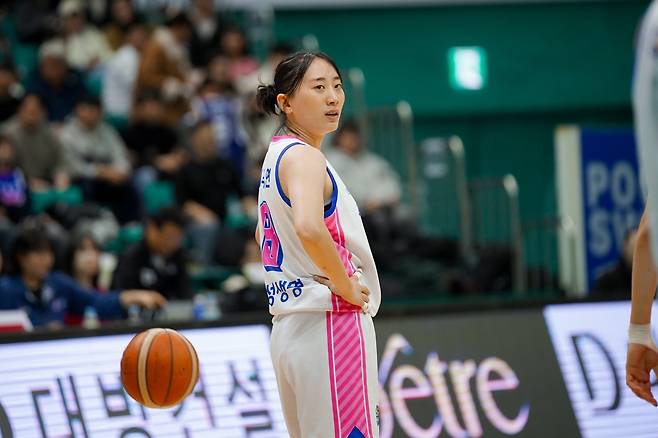 삼성생명 이주연은 햄스트링 부상에서 돌아온 이후 에너지 레벨을 높여 팀 상승세에 힘을 보태고 있다. 사진제공|WKBL