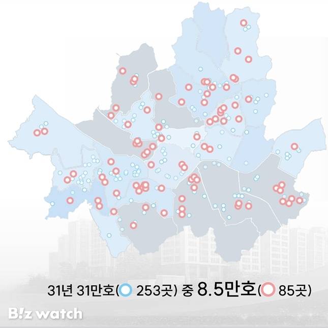 서울시 31만가구 정비사업 추진 위치도./자료=서울시