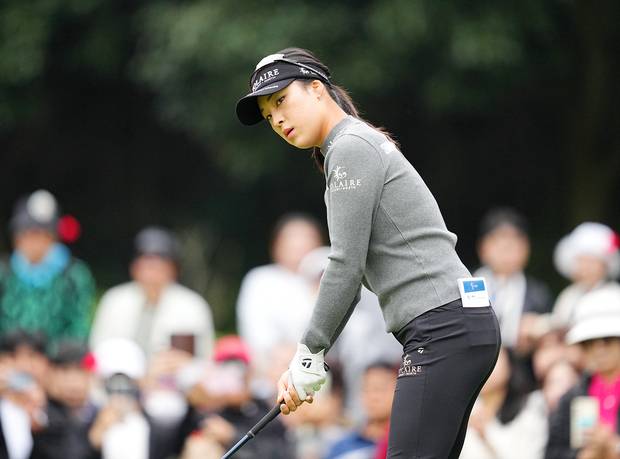 샷을 준비하고 있는 윤이나. 사진 제공=BMW 레이디스 챔피언십 조직위