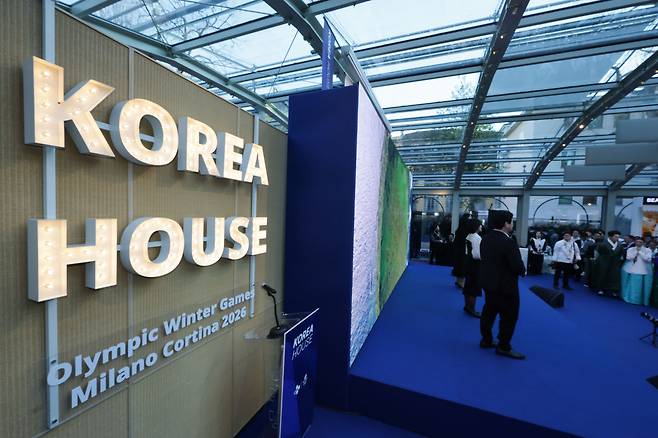 지난 5일(현지시간) 이탈리아 밀라노 빌라 네키 캄필리오에서 열린 코리아하우스 개관식. 공동취재단