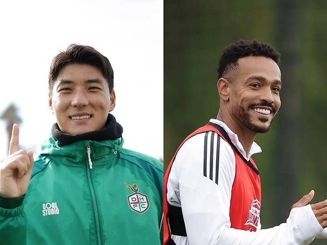 대전하나 주민규(왼쪽)와 전북 모따가 전문가들이 뽑은 2026시즌 K리그1 예상 MVP 유력 후보로 거론됐다. 사진제공|한국프로축구연맹