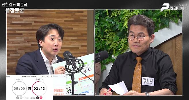 ▲ 이준석 대표(왼쪽)와 전한길 씨. 출처=펜앤마이크