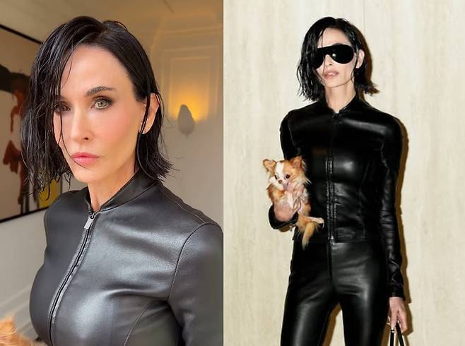 배우 데미 무어가 완벽한 슬림핏 패션을 뽐냈다. /사진=데미 무어 인스타그램