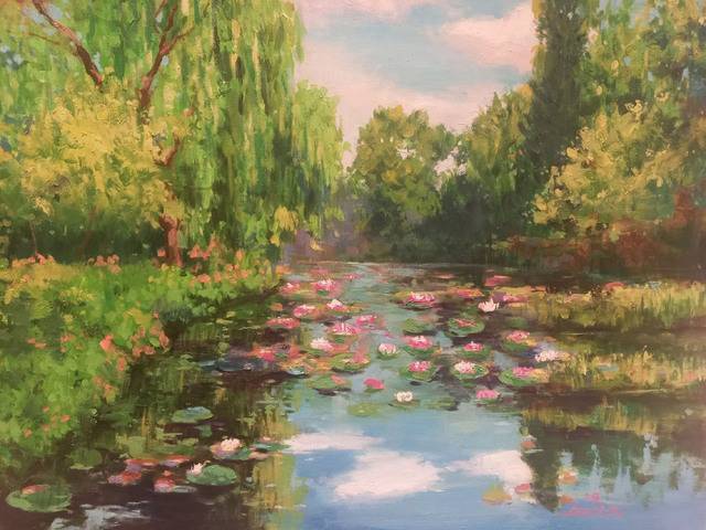 이영란 작, '모네의 아름다운 정원', 캔버스에 유채, 60x73cm. 대백프라자갤러리 제공