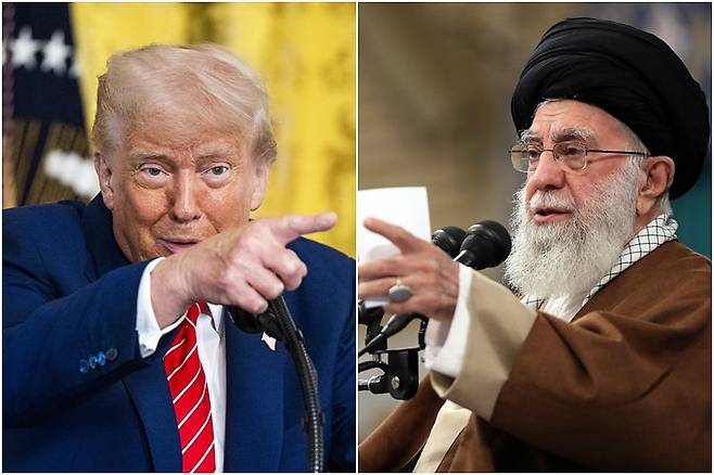 트럼프 미국 대통령(왼쪽)-알리 하메네이 이란 최고지도자. EPA=연합뉴스
