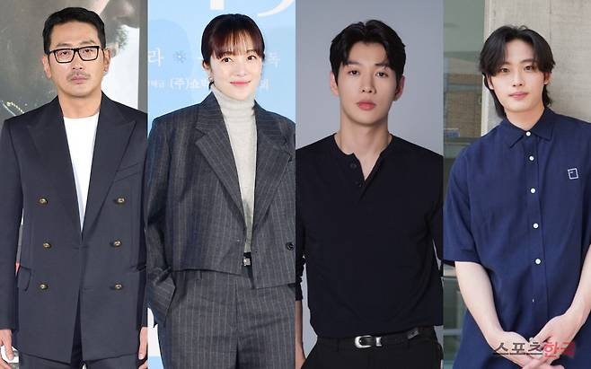 배우 하정우, 황보라, 문유강, 이종혁 등 워크하우스컴퍼니 소속 배우들 ⓒ스포츠한국 DB