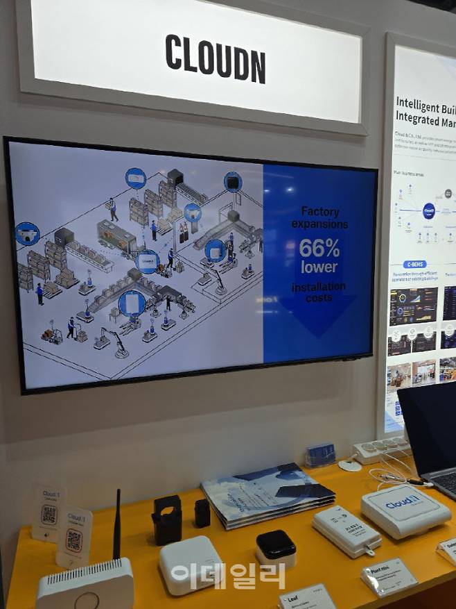 클라우드앤의 장비들이 전시돼 있다(사진=윤정훈 기자)