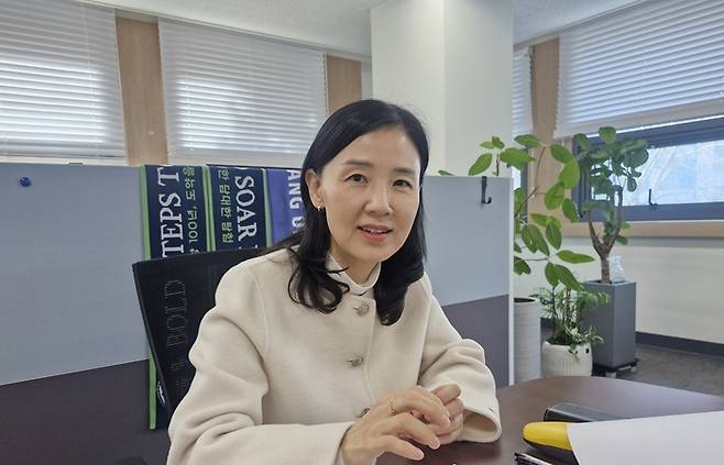 하정희 한양대 학생인재개발처장이 한양대의 취업 경쟁력에 대해 설명하고 있다.(사진=권미현 기자)