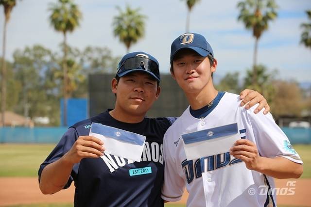 김정호(왼쪽)와 원종해. 사진=NC 제공