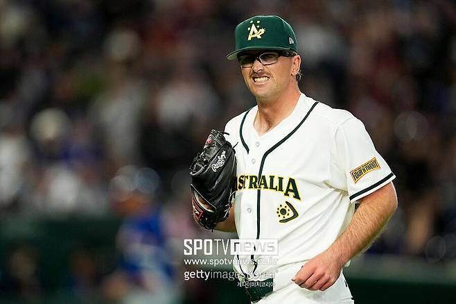 ▲ 다섯 타자 연속 탈삼진 포함 6탈삼진을 기록한 호주 선발 알렉스 웰스. 지난해 키움에서 뛰었고 앞으로 LG에서 뛸 라클란 웰스의 형이기도 하다.