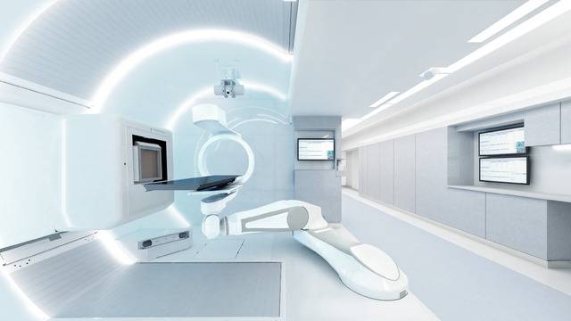 지난해 7월 도입 계약을 체결한 국내 최초 싱크로트론(synchrotron) 기반 '양성자 치료기(ProTom Radiance 330)'. 계명대 동산병원은 2029년 실제 진료를 목표로 한다. 계명대 동산병원 제공