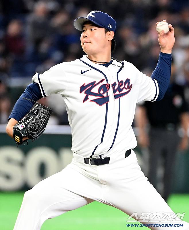 5일 일본 도쿄돔에서 열린 WBC(월드베이스볼클래식) 한국과 체코의 경기. 8회초 김영규가 역투하고 있다. 도쿄(일본)=허상욱 기자wook@sportschosun.com/2026.03.05/