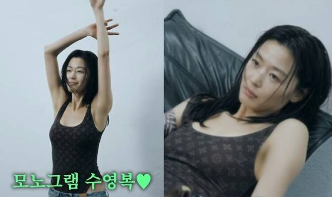 전지현이 화보를 촬영하고 있다. 사진=더블유 코리아(W Korea) 유튜브 채널 영상 캡처
