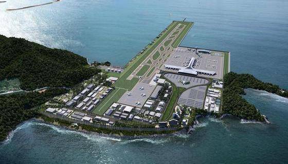 2035년 개항을 목표로 실시설계에 들어간 부산가덕도신공항 조감도. 부산시 제공