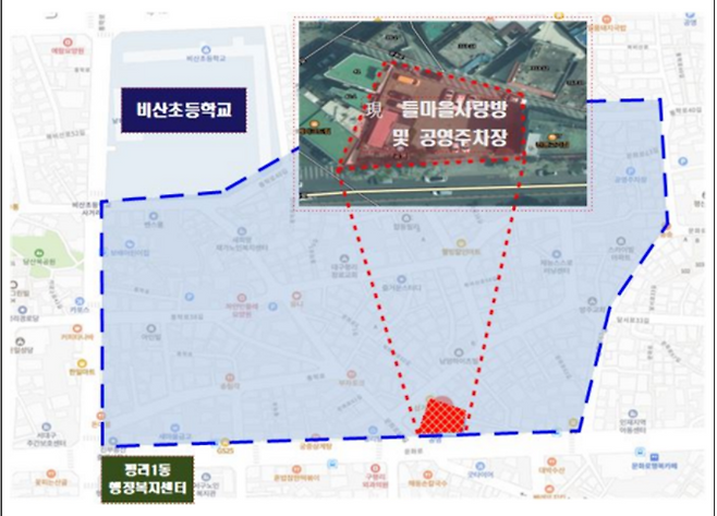 ▲ 창업소통공간 '들꽃' 위치도. 서구청 제공